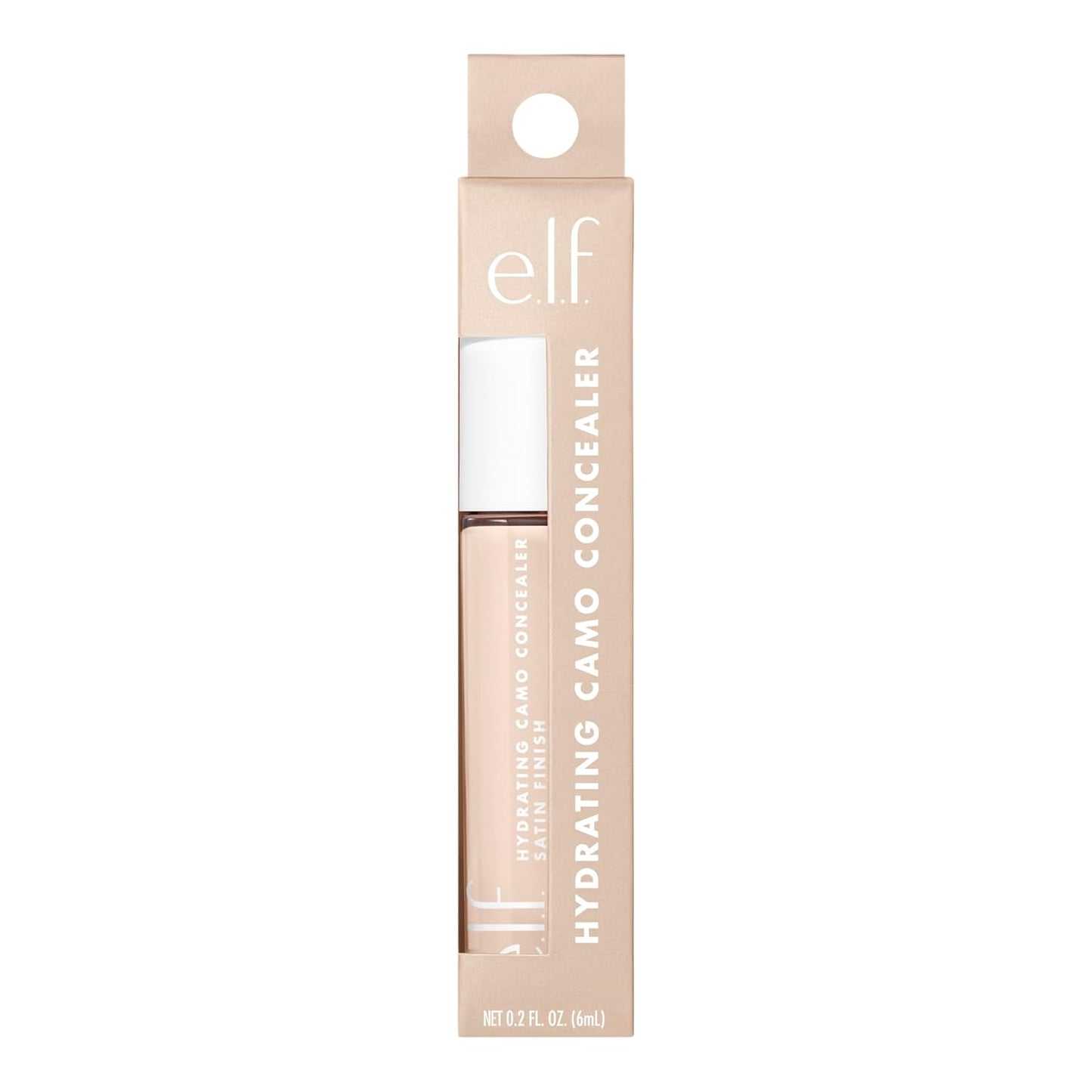 e.l.f. Hydrating Camo Concealer, Covers Blemishes & Under-Eye Circles, Full-Coverage & Delivers A Satin Finish, Vegan & Cruelty-Free, Fair Rose