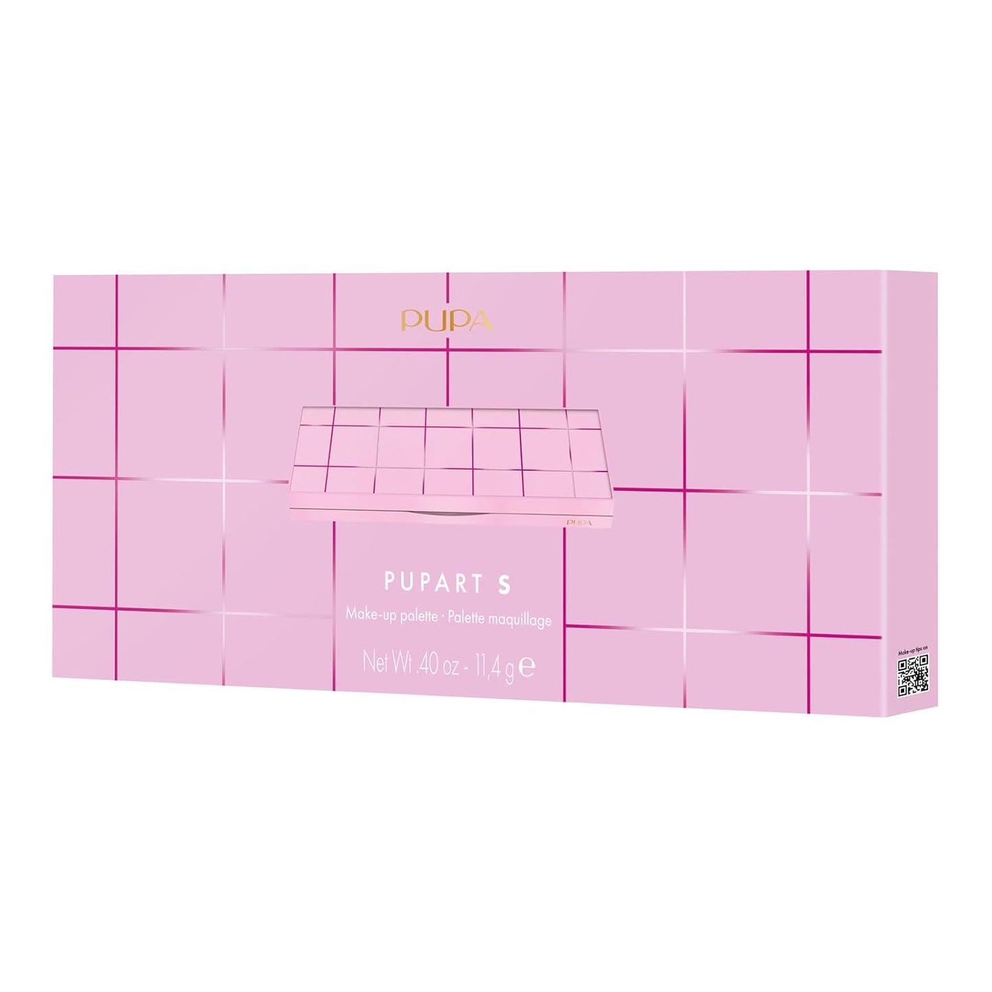 Pupa Milano Pupart S Makeup Palette, 002 Pink, 0.4 oz - Versatile Makeup Kit - Blush for Cheeks - Eyeshadow - Lip Gloss - Lip Cream - Face Makeup