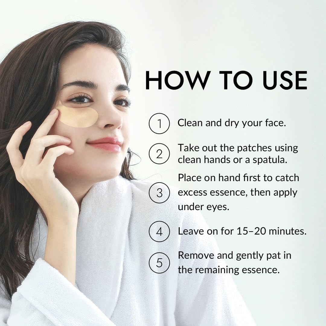 MIZON 24K Gold and Snail Mucin Hydrogel Under Eye Patches for Puffy Eyes Dark Circles Moisturizing Fine Lines Korean Skincare Pack of (Pack of 2, 120 Pairs)