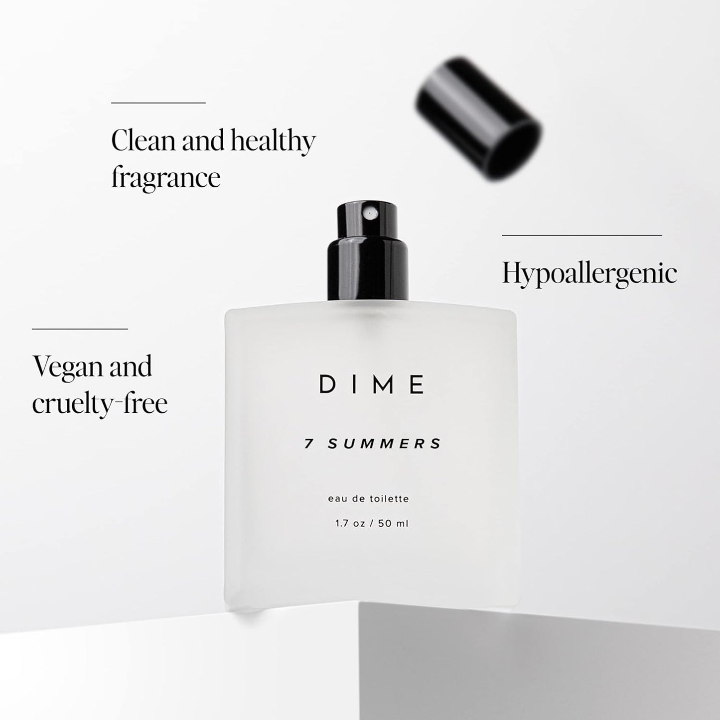 Dime Beauty 7 Summers Perfume for Women, 1.7 oz / 50 ml - Sweet Floral Scent, Clean Fragrance Eau de Toilette, Hypoallergenic