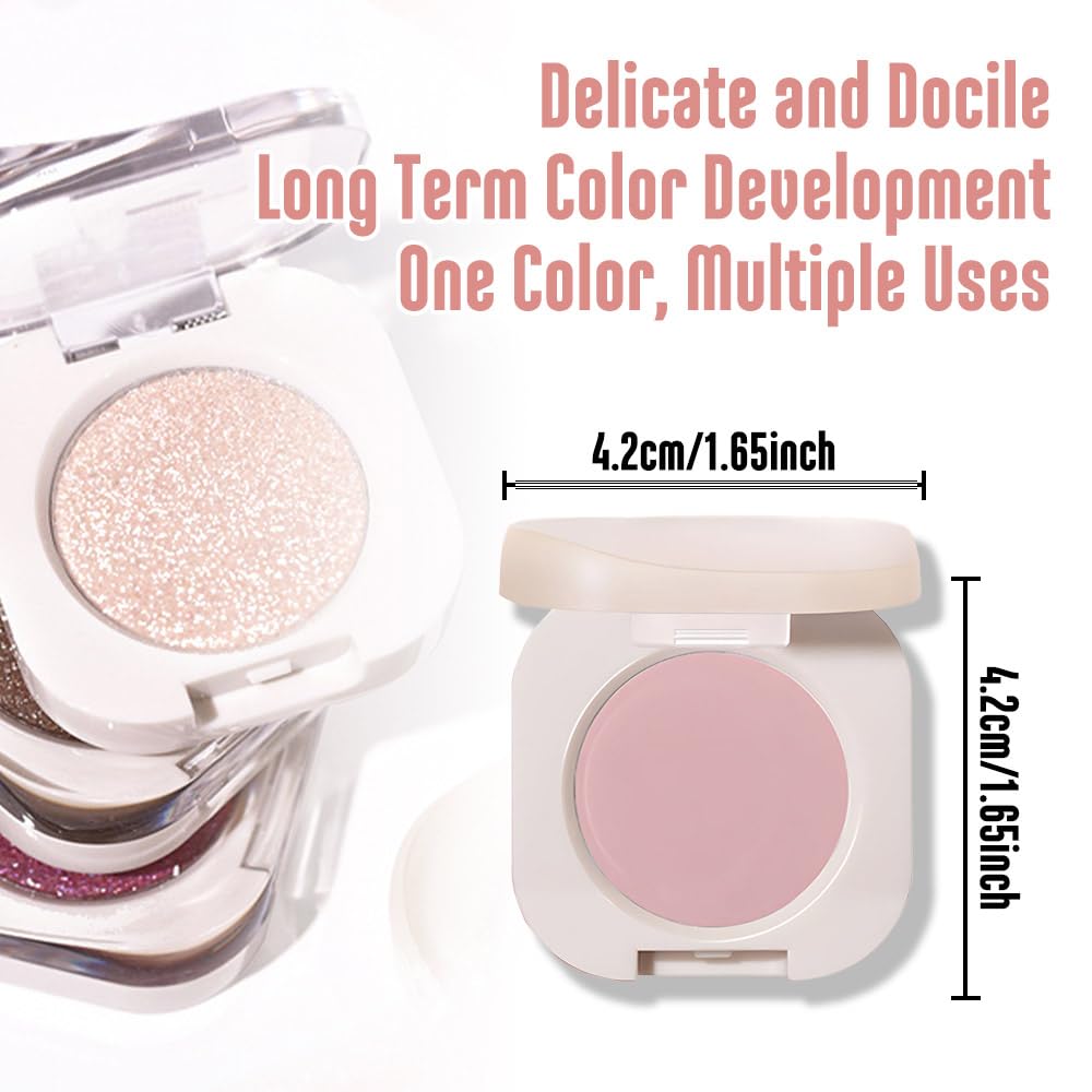 Single Nude Pink Matte Eyeshadow,Bright Intense Monochrome Eye Shadow,Apply Makeup Easily,Matte Pressed Powder Single Eyeshadow,24 Hour Eye Makeup Longwear Waterproof