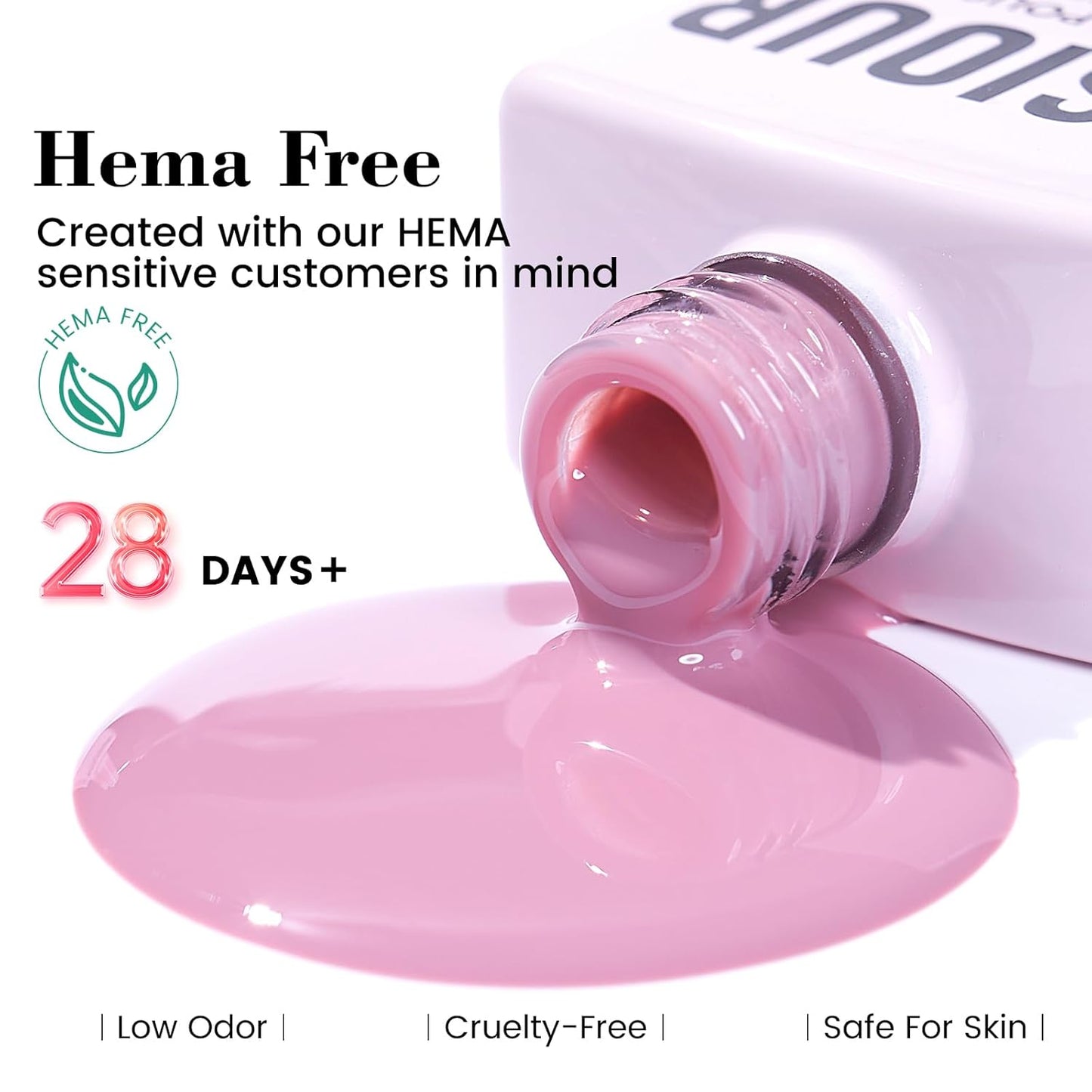 HEMA and TPO Free Nude Pink Gel Nail Polish - 18 ML Jelly Milky Pinky Taupe Nail Polish Gel, Long Lasting Neutral Sheer Clear Color Soak Off Cured for Summer Home Nail Art Salon DIY