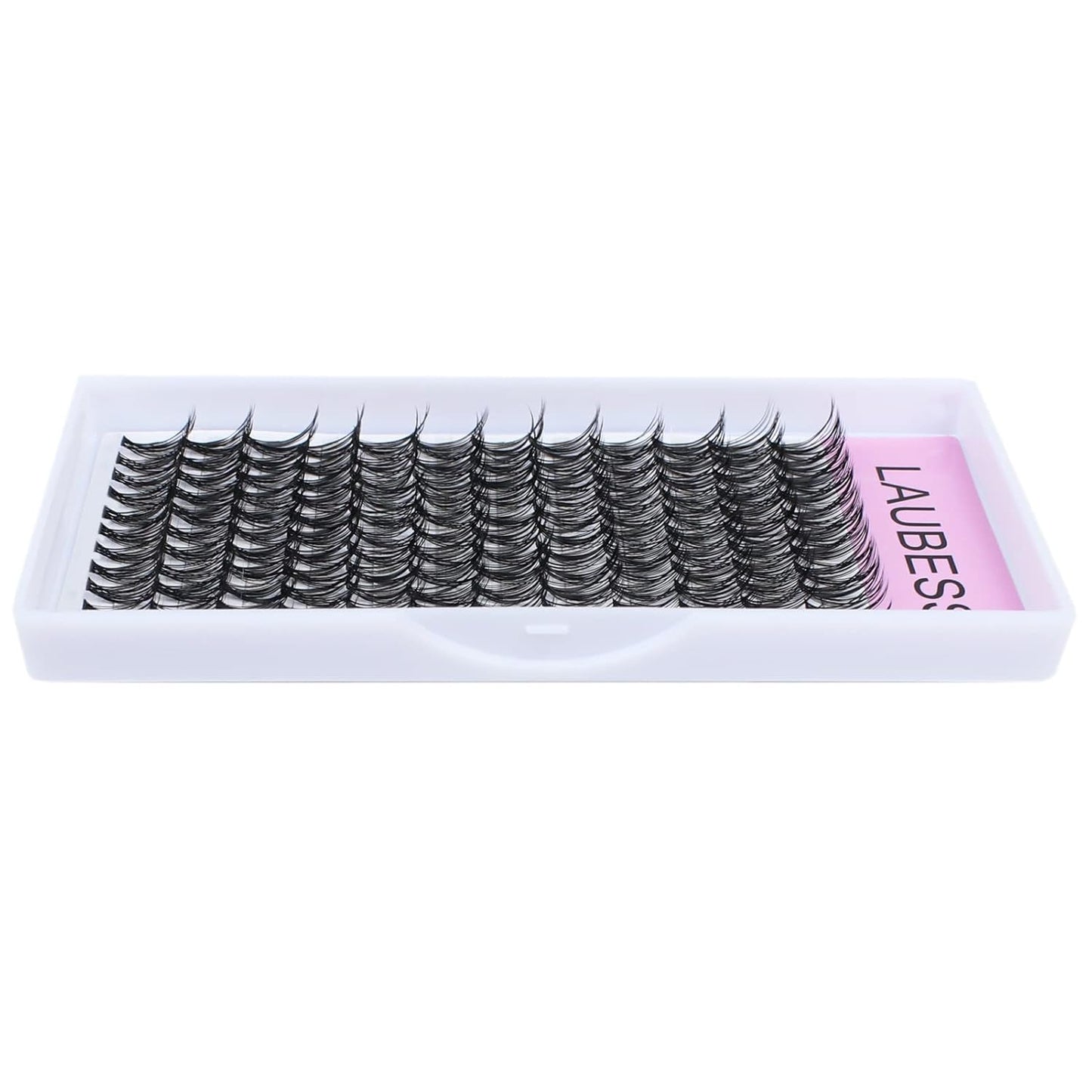 Lash Clusters LAUBESS Individual Lashes Waterproof Eyelash Clusters Mixed Tray Cluster Eyelash Extensions Soft Cluster Lashes for Beginners(30D-D-13)