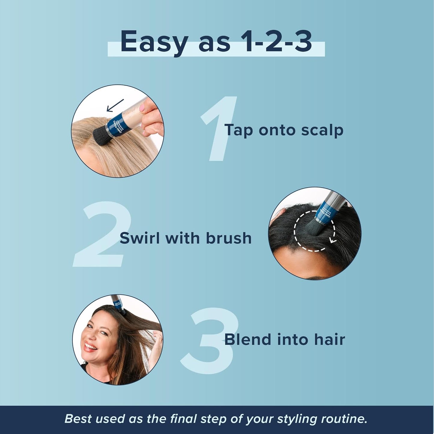 TRUHAIR Color Fibers Root Coverage & Density Booster | Quick-Apply Root Touch Up Hair Color | Natural Color Matching, Gray Hair Cover up to Color Gray Roots - 11 Hair Colors Available (Light Blonde)