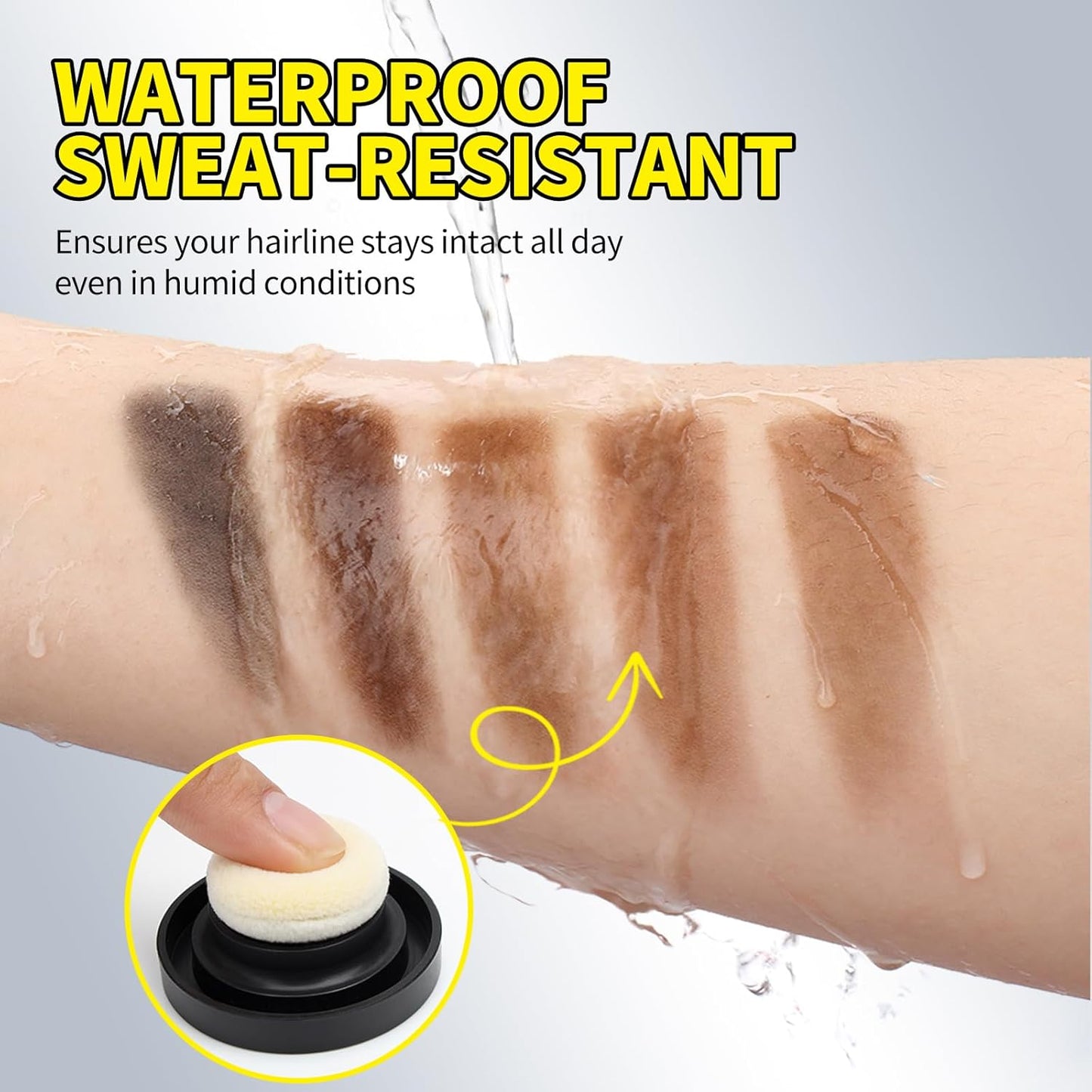 Sevich Hairline Powder 10g Large Capacity,Instantly Conceals Hair Loss,Root Touch up Powder,Hair Shadow Toppers for Women & Men Thinning Gray Hair,48H Makeup Lasting,1 Box = 2.5 Boxes,Brown