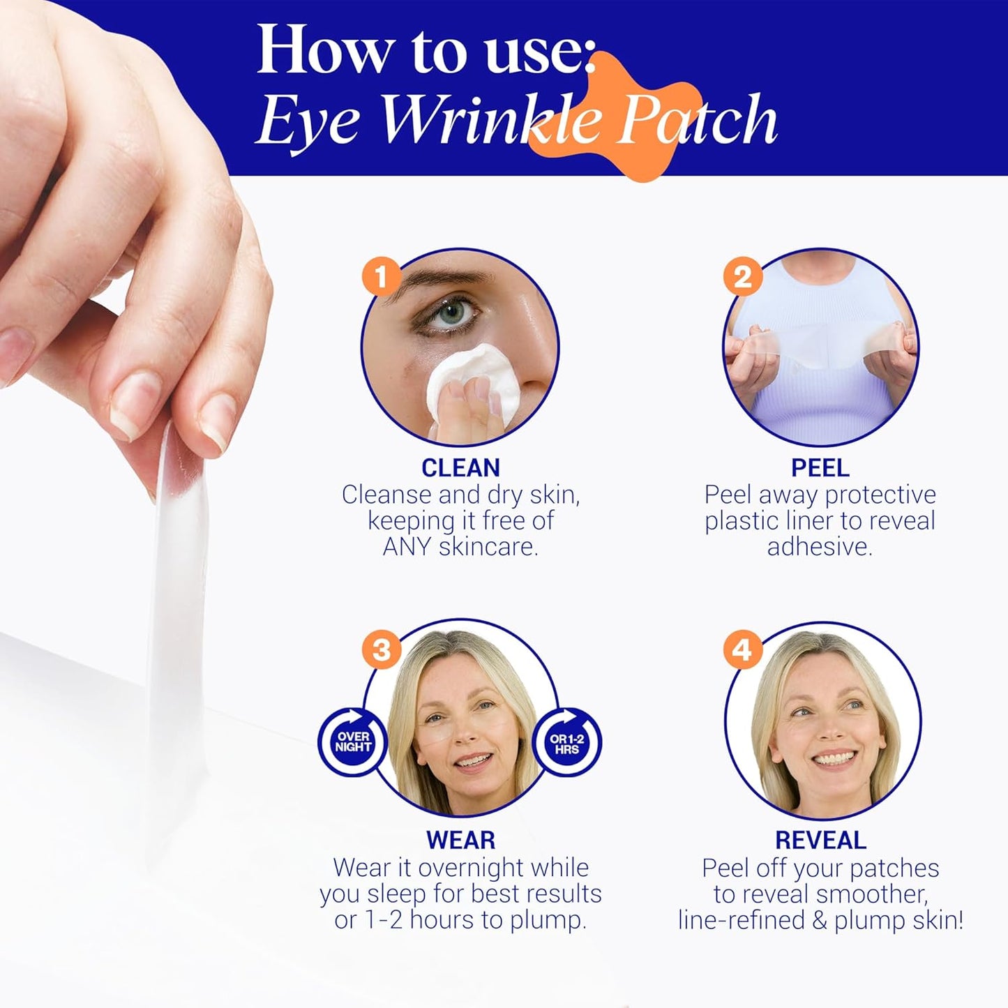 Wrinkles Schminkles Under Eye Wrinkle Starter Pack - Set of Reusable Under Eye Wrinkle Patches (3 pairs) + Silicone Patch Cleanser (2 oz) for Smoother Under Eyes & Fresh Look