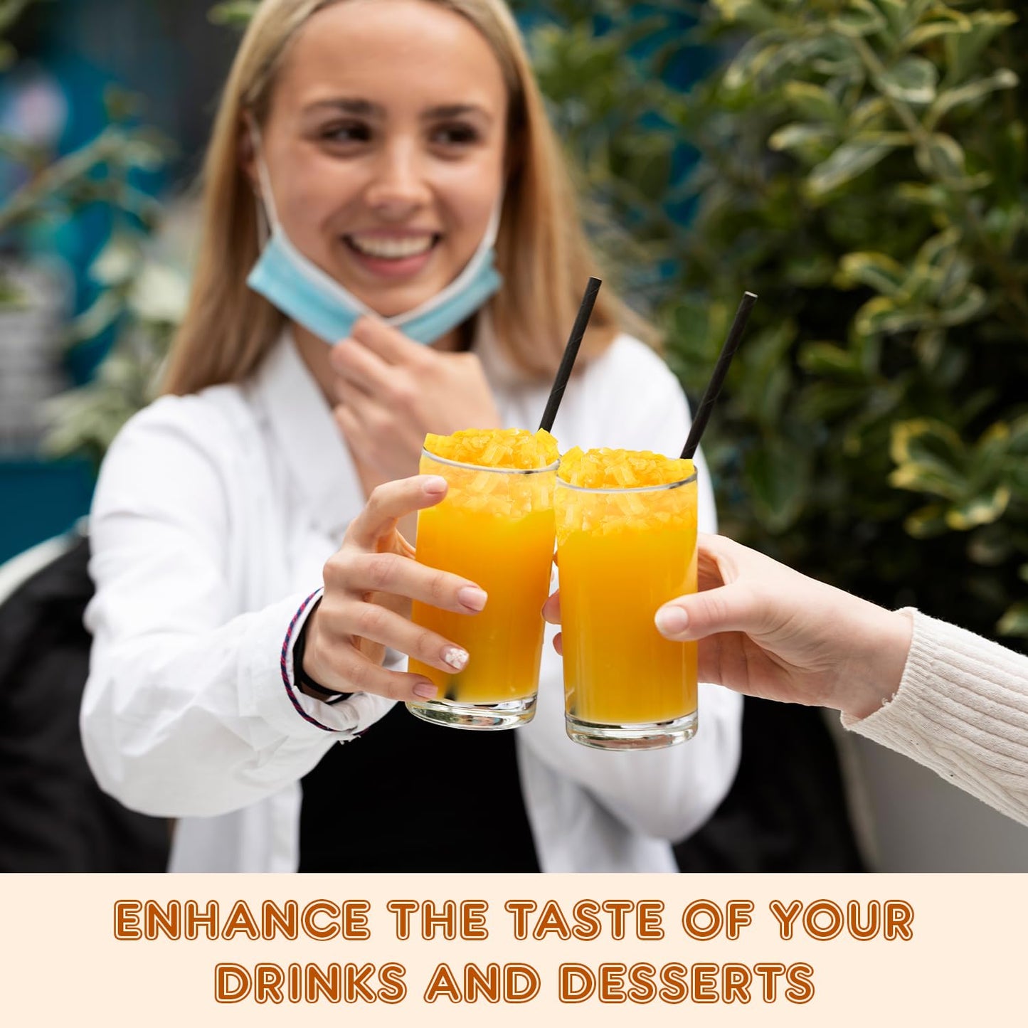 Fanale Coconut Jelly Topping nata de coco for Bubble Tea 8.3 lb | Mango Jelly | for Boba Tea, Smoothies, Slushes, Desserts | 8.3lb | JEL003