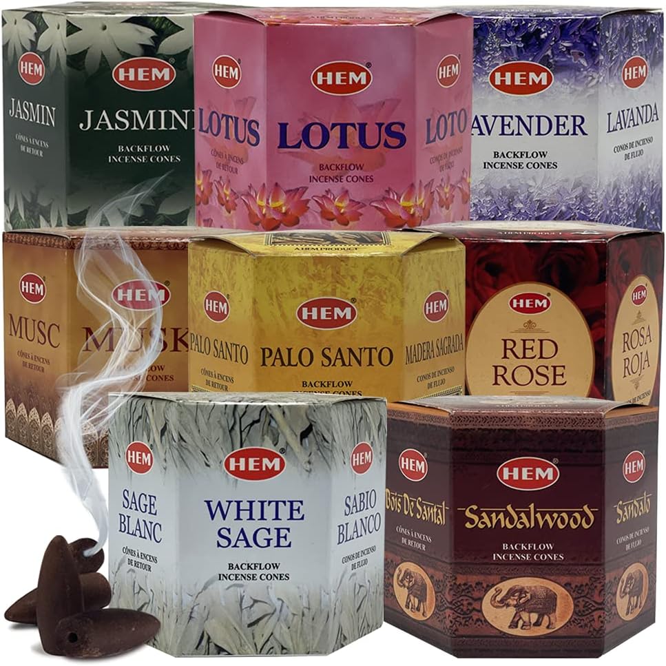 Variety Backflow Incense Cones for Waterfall and Mat Bundle Inciensos Aromaticos|Incienso|Inciense|Insienso
