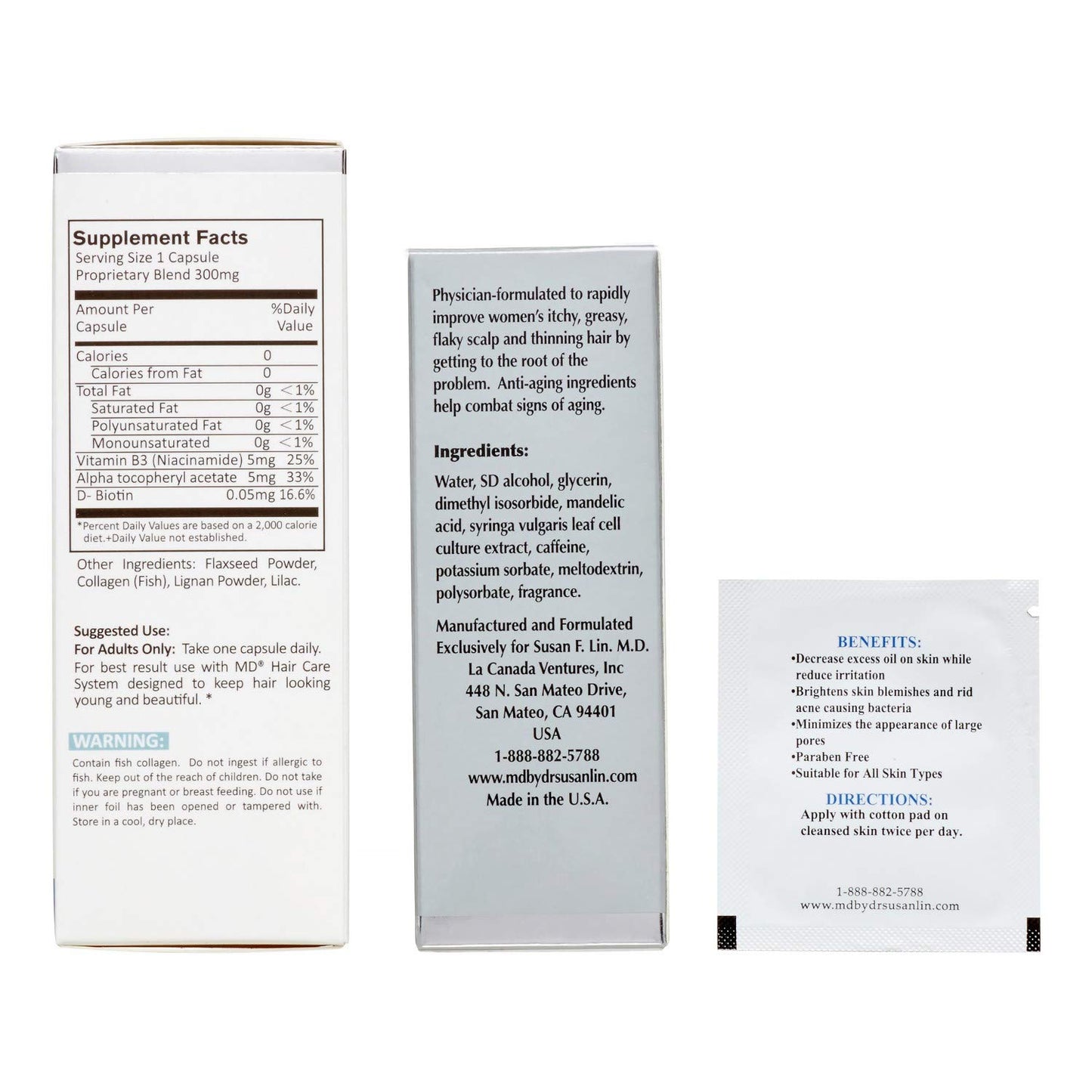 MD Nutri Hair Ultimate Program - Hair Restoration Kit 1 Month Supply - Includes Volumizing Hair Supplement, Scalp Strengthening Serum & Follicle Booster - Treats Hair Fall, Drying, Thinning & Balding