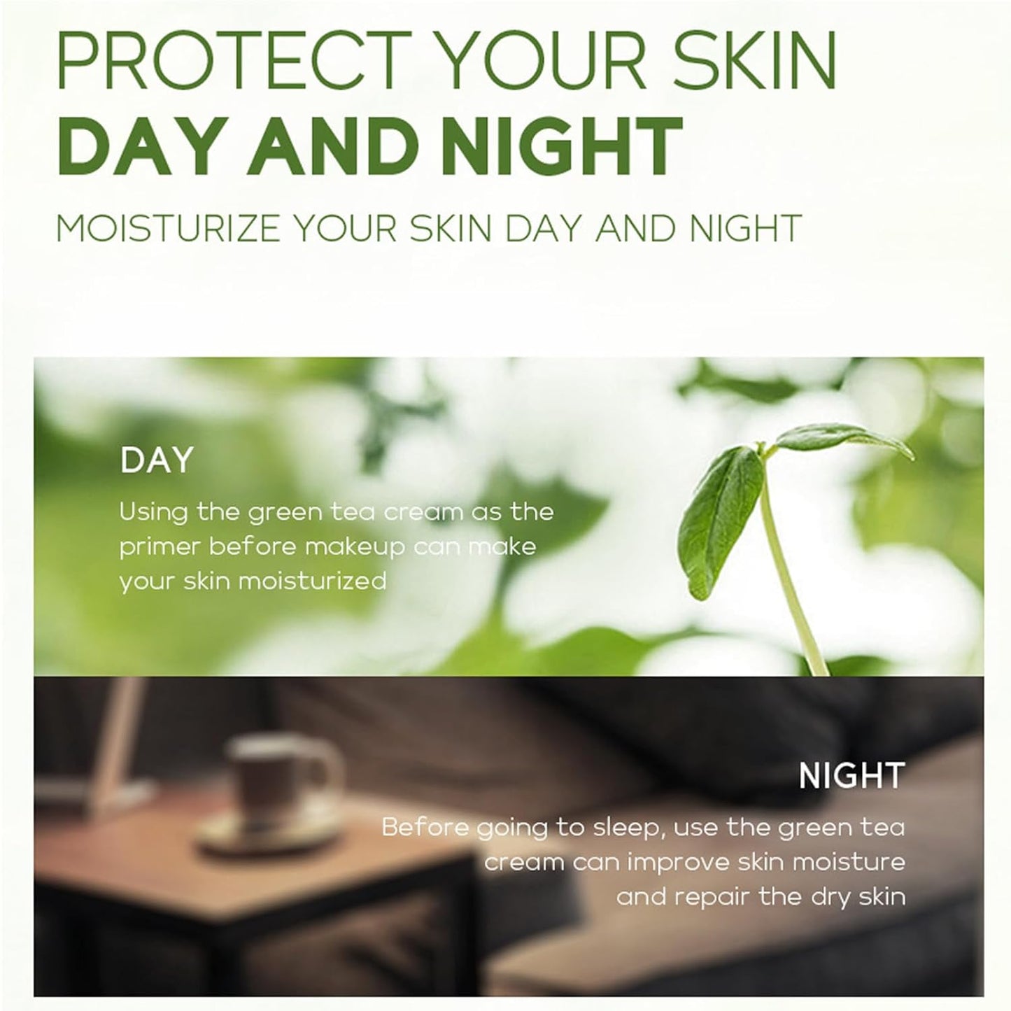 Skin Care Products Set, Green Tea Skin Care Sets, Women Gift Sets,Skin Care Routine Kit with Toner, Serum, Face Cream, Eye Cream Cleanser, Sleep Mask,Korean Beauty Products (SetD)