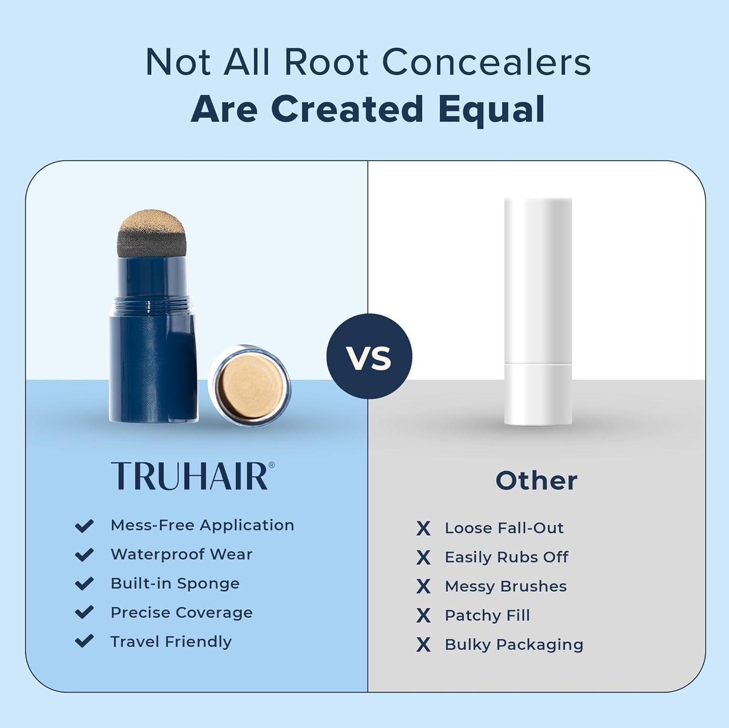 TRUHAIR Color & Conceal Waterproof Root Touch Up - Hair Cover Up for Gray Coverage and Hairline Filling - 11 Colors Available (Auburn)
