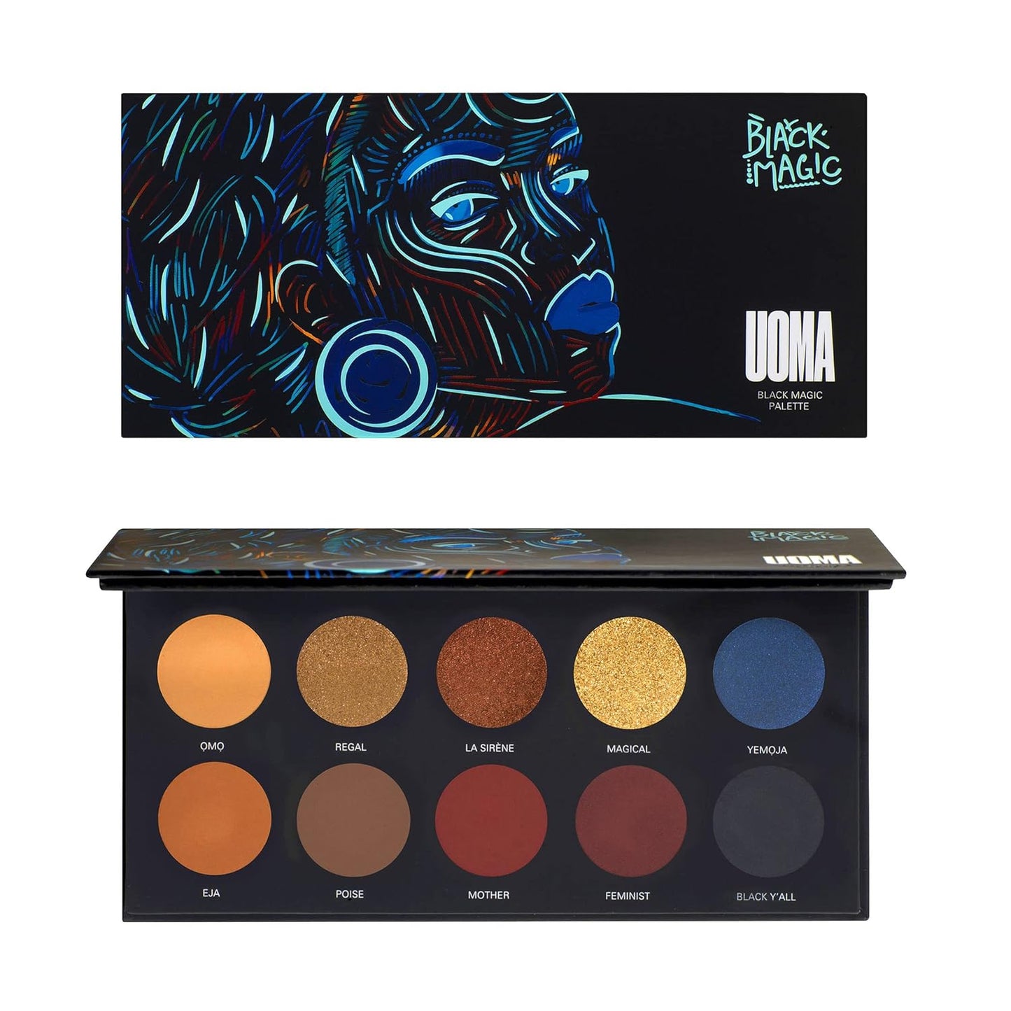 UOMA Beauty Women's Black Magic Color Palette, Poise, 0.35 Ounce