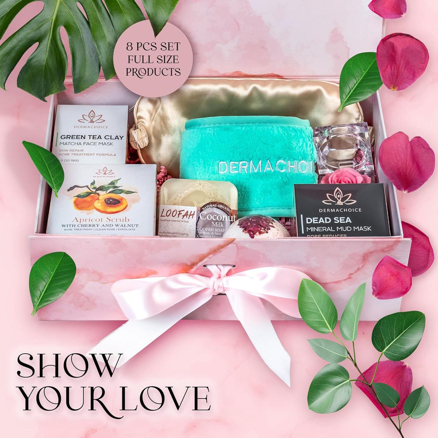 Skin Repair Spa Gift Set - 8 Piece Skin Care Products for Women, Beauty & Personal Care - Full Size Skincare Set Spa Gift Basket, Infused with Minerals & Vitamins - Gift Box Spa Kit