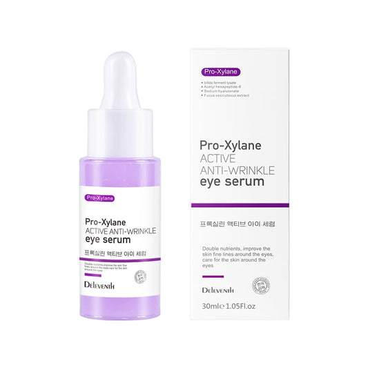 DEleventh Korean Brand Pro-Xilane Active Anti-Wrinkle Eye Serum 30ml / Anti-Aging, Reduces Puffiness, Dark Circles, & Firms Skin, Hydrating, Brightening, and Revitalizing Formula for Youthful Eyes