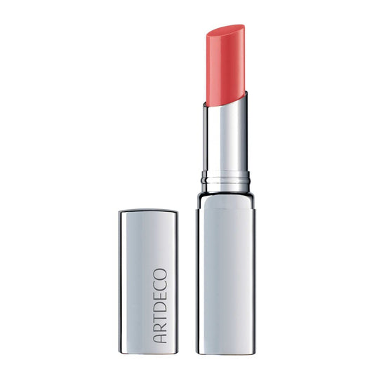 ARTDECO Color Booster Lip Balm in coral - nourishing lip balm with color-adapting pigments - lip plumper with spearmint flavor - prevents dryness & chapping - lip care with kernel oil - 0.1 Oz