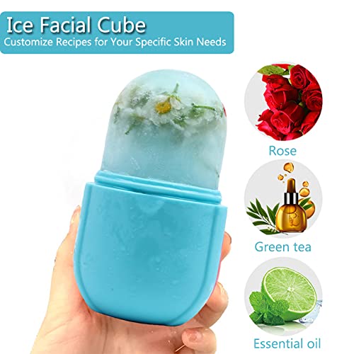 Upgraded Silicone Ice Roller for Face Massage and Skin Care - Facial Beauty Tool for Eyes, Gua Sha and Cooling