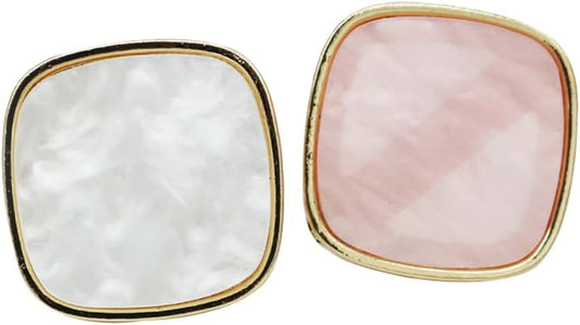 2 Pcs Nail Art Palette Ring Nail Color Mixing Tray Nail Polishing Palette Makeup Foundation Mixing Plate with Finger Ring for Nail Salon Shop Square