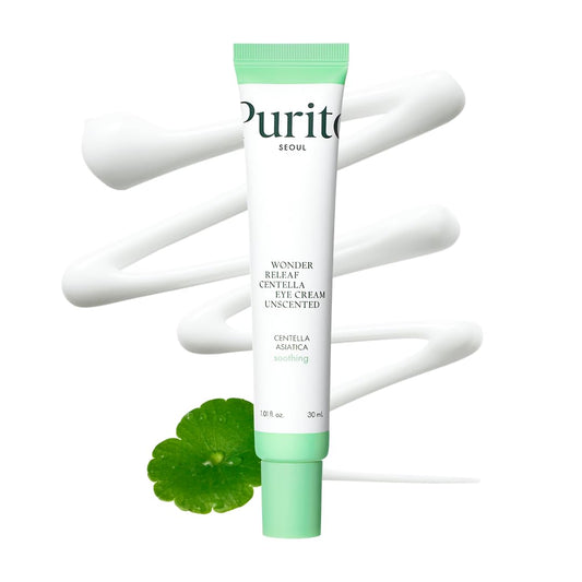 PURITO Centella Unscented Eye Cream, Korean Centella, for Sensitive Skin, Soothing, Facial Eye Cream for face, Dark Circles, Wrinkles, Puffiness, K-Beauty, Vegan & Cruelty-Free, 30ml 1fl.oz