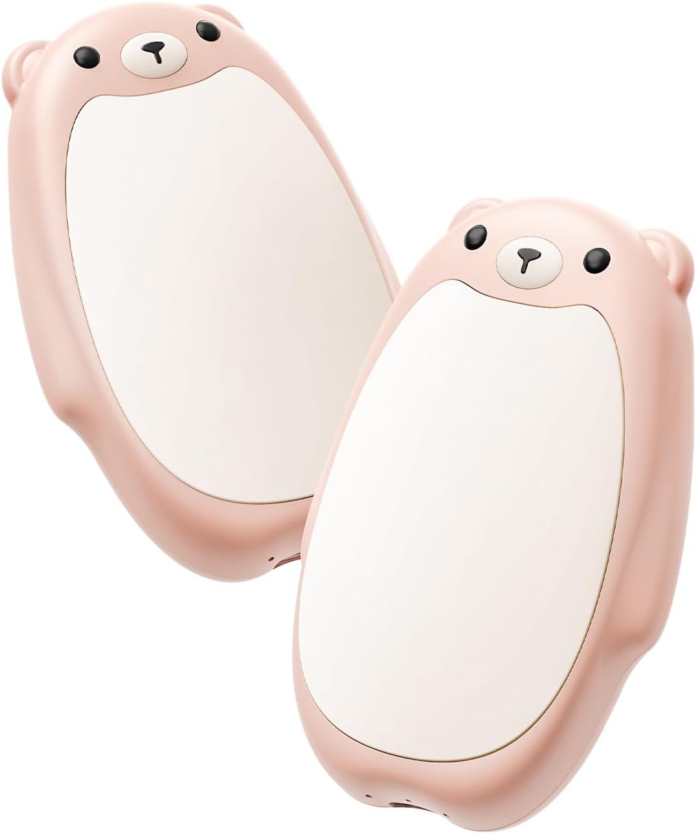 SWEETFULL Hand Warmers Rechargeable – Cute Bear, 2 Pack Magnetic Hot Hands, Reusable Electric Pocket Heater, Great Gift for Daughter, Kids, Wife, or Bestie, Portable for Outdoor & Camping