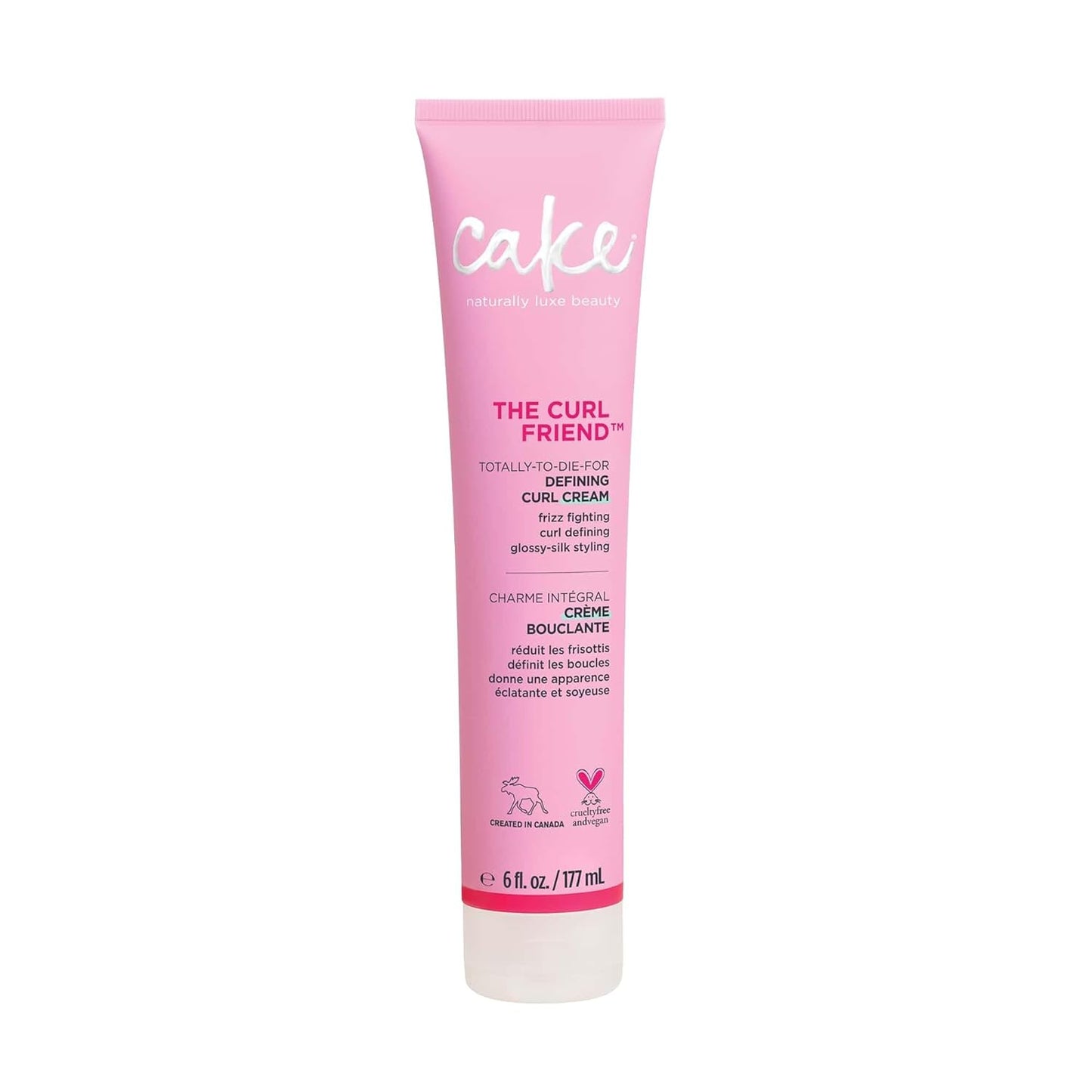 Cake Beauty Curl Defining Cream, The Curl Friend - Moisturizes and Defines Curls – For Frizz Control & Detangling - Avocado Oil, Soybean Oil & Shea Butter – For Curly Hair- 6 Fl Oz / 177 mL
