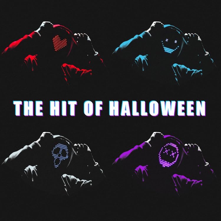 QAQ LED Mask Light Up Mask with Gesture Sensing, Cool Stuff Toys Gifts for Boys Girls, Cool Toys Gifts for Halloween Costumes Christmas Birthday Party