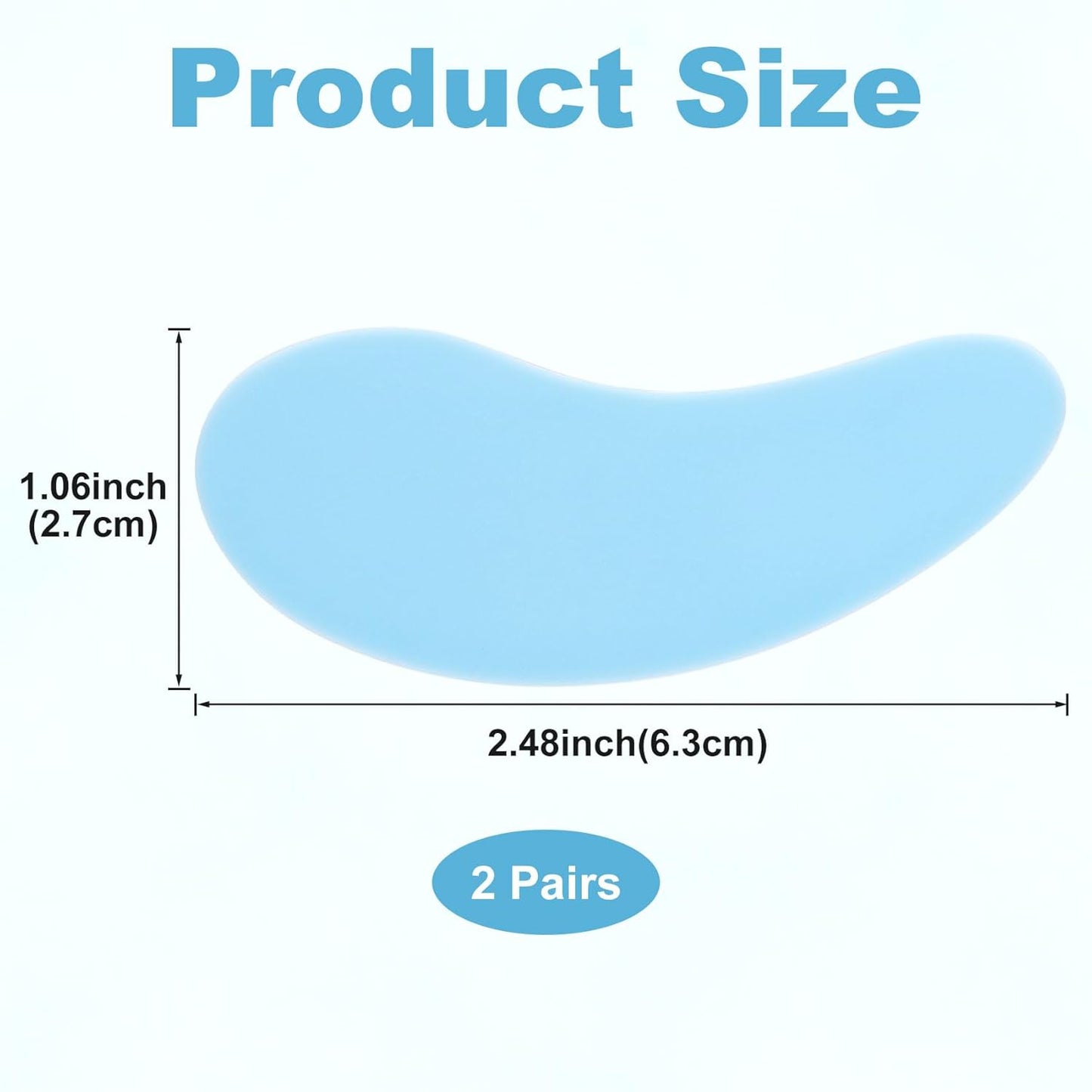 Under Eye Patches 2 Pairs, Silicone Reusable Eye Patches, Under Eye Mask for Skin Care Effect to Reduce Wrinkles and Fine Lines (Blue)