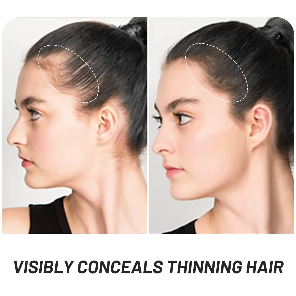 Root Touch Up Powder, Instantly Gray Root Cover Up Hairline Powder, Hair Concealer for Women and Men (A-Black, 2PC)