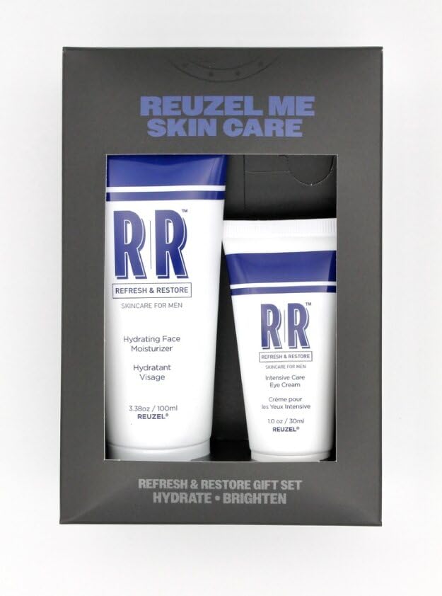 REUZEL Routine Box Skincare Set, Renew & Hydrate, Eye Cream, Face Moisturizer, Lightweight, Non-greasy