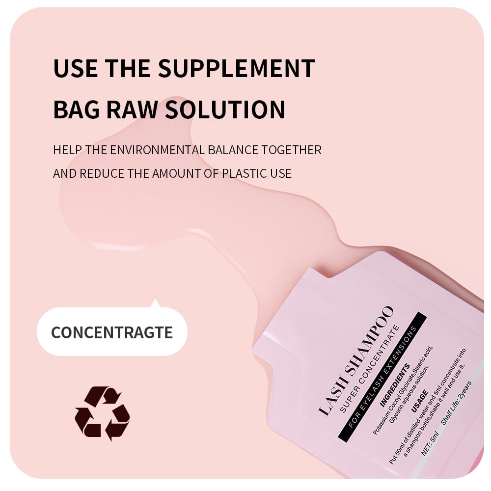 Eyelash Shampoo Foam Cleanser Kit Concentrate Mousse Eyelash Extensions Gentle Cleaning Dedicated Cleanser