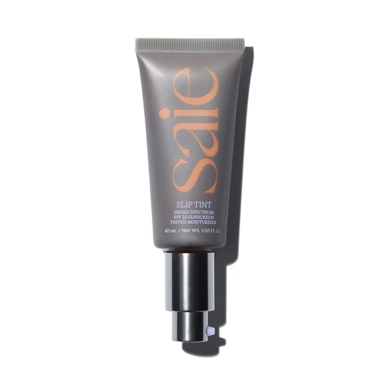Saie Slip Tint SPF 35 Tinted Moisturizer - Light Coverage Moisturizer + Broad Spectrum Zinc Oxide Sunscreen with Hydrating Hyaluronic Acid - Shade Five + Half (1.35 oz)