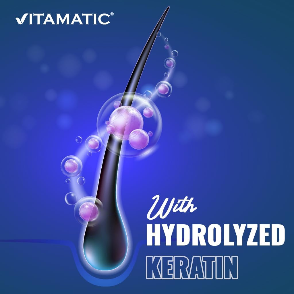 Vitamatic High Potency Biotin 20000 mcg (20mg) with Keratin 100mg - 120 Vegetarian Tablets - Biotin Supplements for Healthy Hair Skin & Nails for Adults (120 Count (Pack of 2))