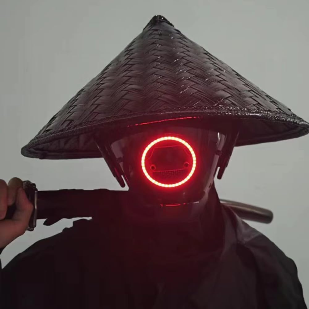 KYEDAY Punk Mask Cosplay for Men, LED Round Light Mask for Women Cosplay Halloween Fit Party Music Festival Accessories
