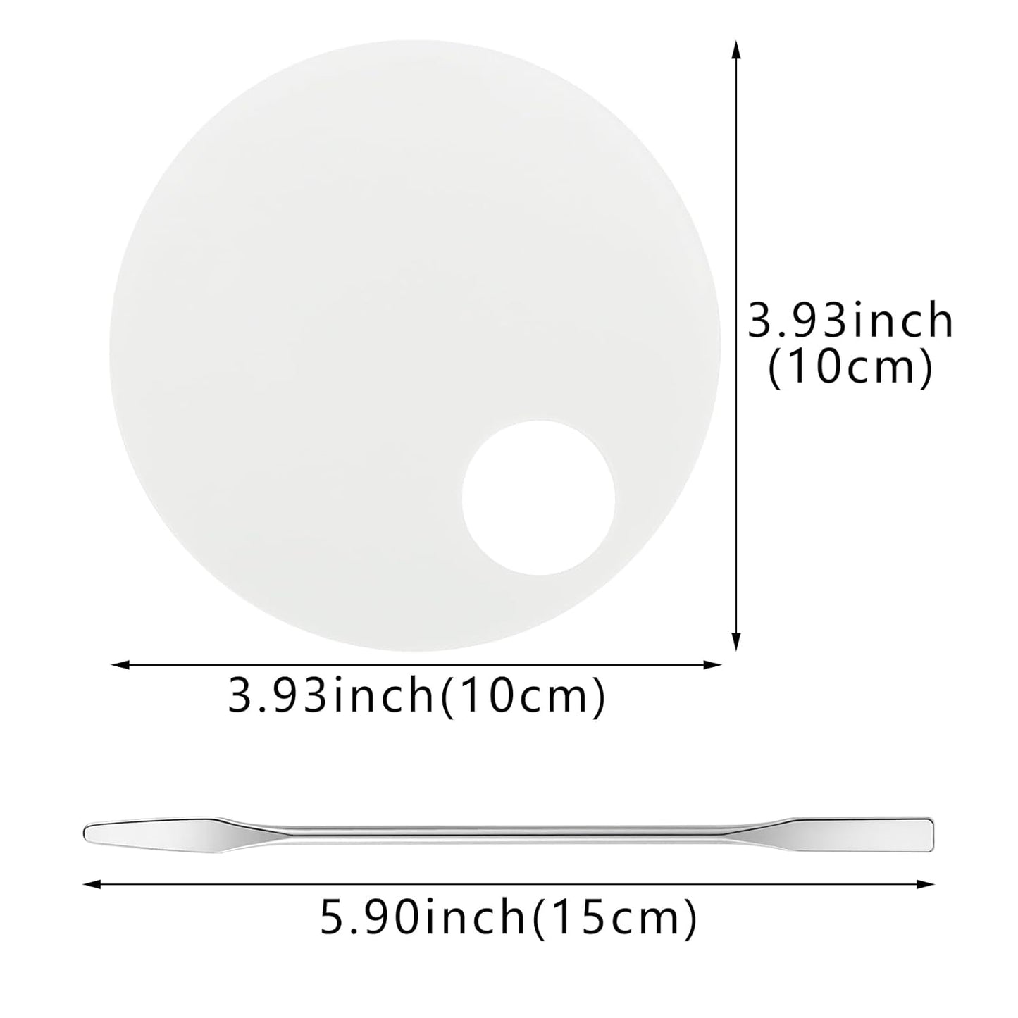 3 Pack Nail Art Palette with 3 Pcs Spatula Makeup Tray Foundation Mixing Palette Professional Cosmetic Stiring Tools for Women and Girls Liquid Foundation Lipstick Concealer