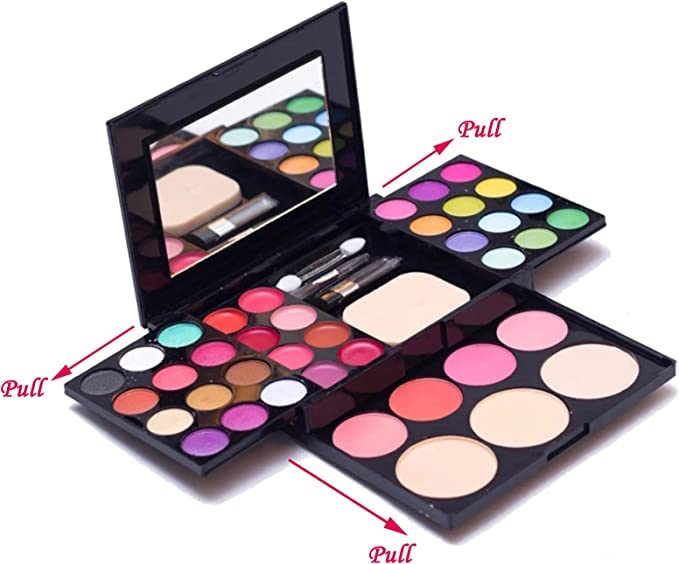 Eyeshadow Makeup Set,39 Colors Combination with Eyeshadows & Facial Blushers & Lip Glosses & Pressed Powders & A Mirror Combo, All-in-One Makeup Gift Kit
