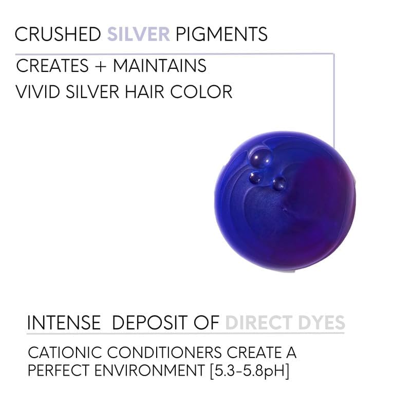 Watercolors Intense Metallic Color Depositing Sulfate & Paraben Free Shampoo, Maintains & Enhances Haircolor - Silver 33.8 oz