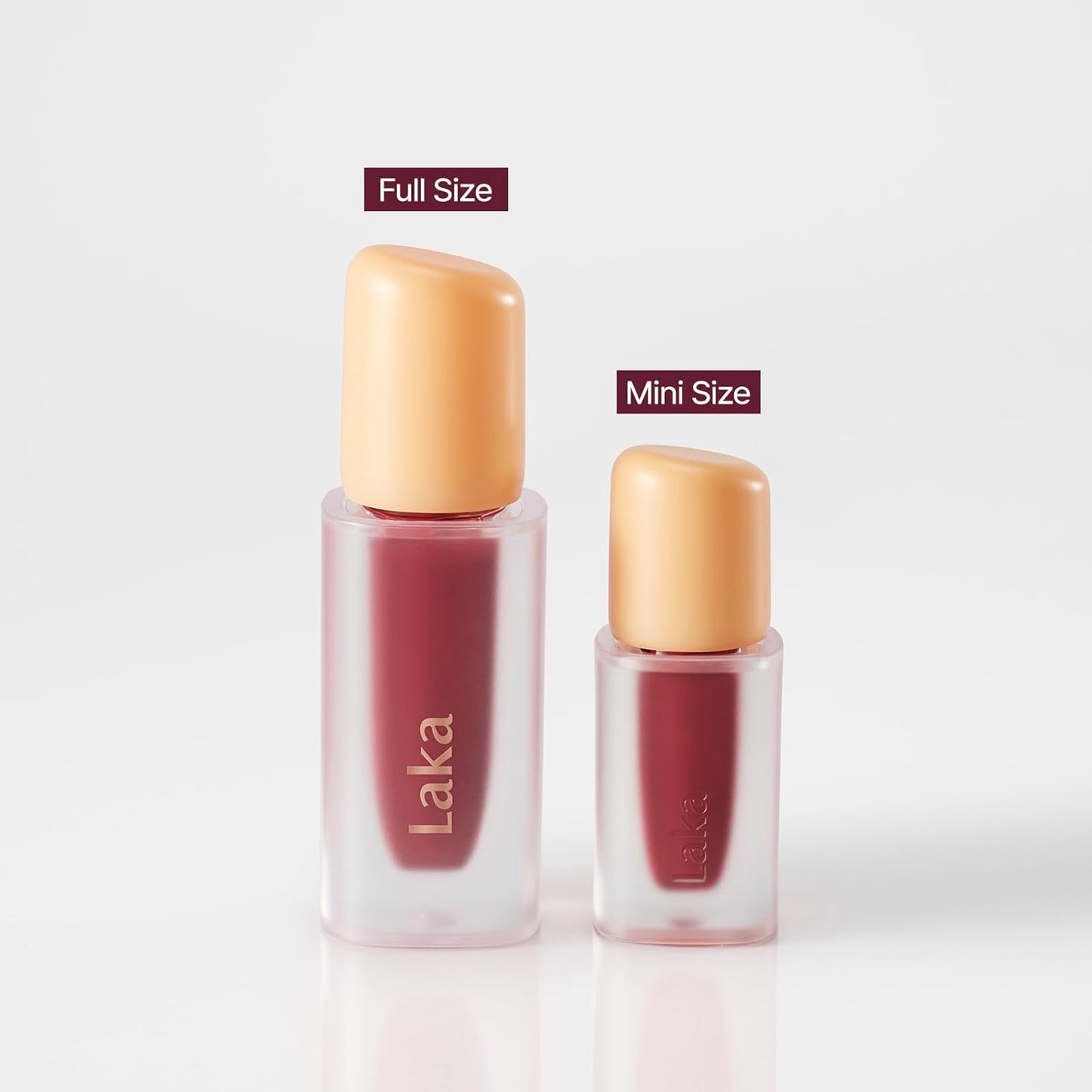 Laka Fruity Glam Lip Tint Mini, Glowing Lip Stain with Wide Color Spectrum, Hydrating & Lightweight Texture, Long-Lasting Bold Stain, Non-Sticky, Vegan, K-Beauty (#129 Maroni)