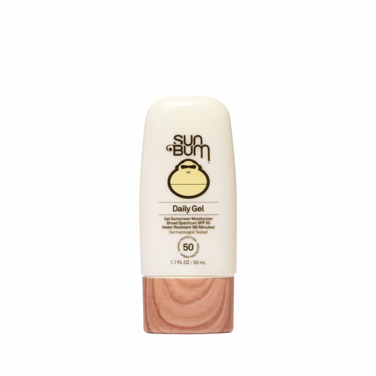 Sun Bum Daily SPF 50 Clear Gel Face Sunscreen - Broad Spectrum Moisturizing Facial Sunscreen with Vitamin E - Vegan and Hawaii 104 Act Compliant (Without Octinoxate & Oxybenzone) - Travel Size 1.7 oz