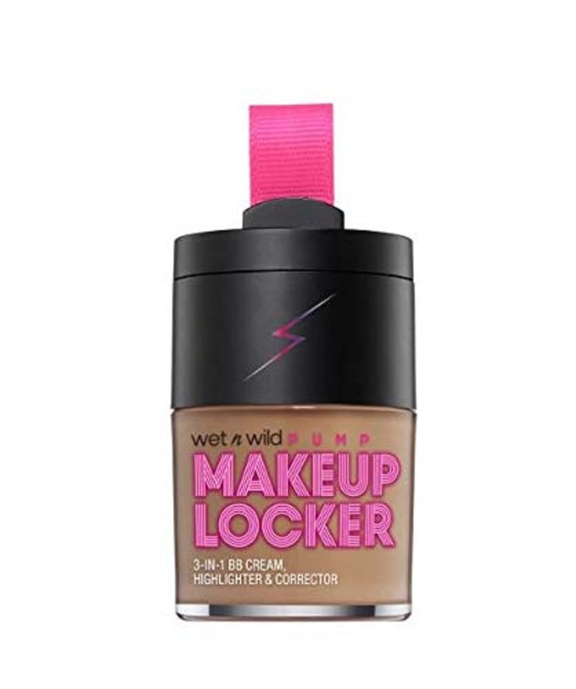 wet n wild Makeup Locker- 3-In-1 Sheer BB Cream, Highlighter & Corrector (177A Medium Deep)