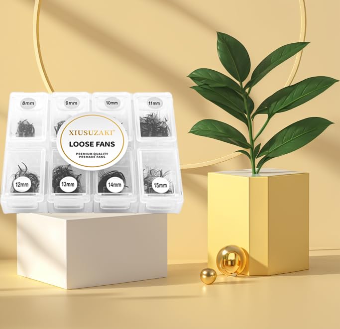 Premade Lash Fans Mix 8-15mm - 600 Fans, 20D Volume, 0.03mm Thickness, C Curl Eyelash Extensions