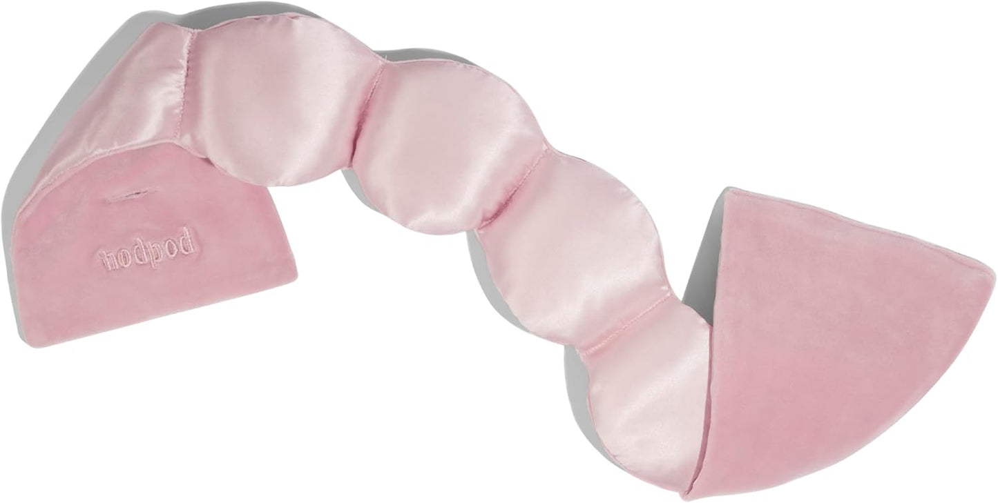 Nodpod Gentle Pressure Silk Sleep Mask | Patented Light Blocking Design for Sleeping, Travel & Relaxation | Bead Filled, Machine Washable (Petal)