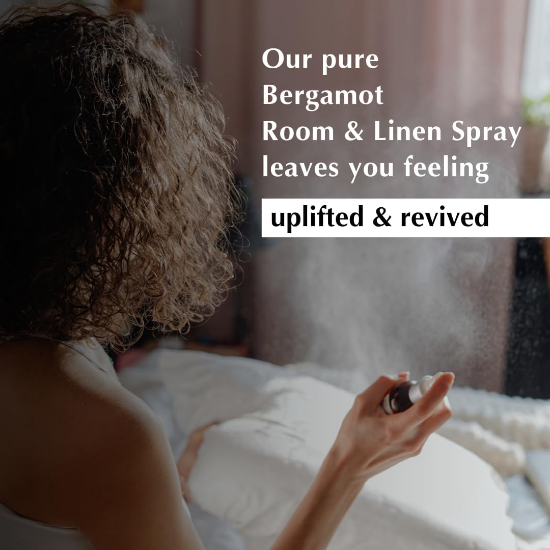 Bergamot Room, Linen & Pillow Spray by Aromafume | 100ml/3.38 fl oz | with Pure Bergamot Essential Oil | Aromatherapy Spray for Relaxation, Sleep & Stress Relief | Mist for Bedding, Fabric