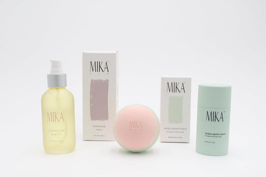 Body Oil Foot Balm Massage Ball | Beauty Kit with Organic Body Oil for Dry Skin Foot Balm for Dry Cracked Feet and Massage Ball | Clean Beauty, Vegan and Paraben Free