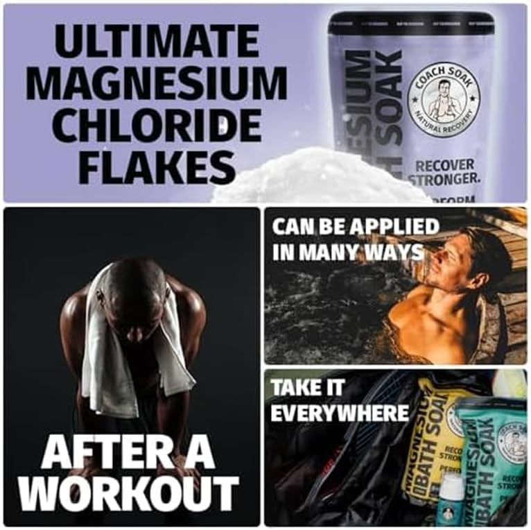 3 Pack Bundle: Coach Soak Recovery Bath Soak, Epsom Salt Bulk - Bath Salts Bulk, 3 Pack Bundle - Total of 9 Pounds (Lavender)