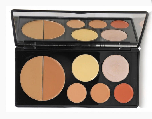 EVE PEARL Flawless Face Palette, Foundation, Concealer, Blush all in one palette-TAN, 8oz