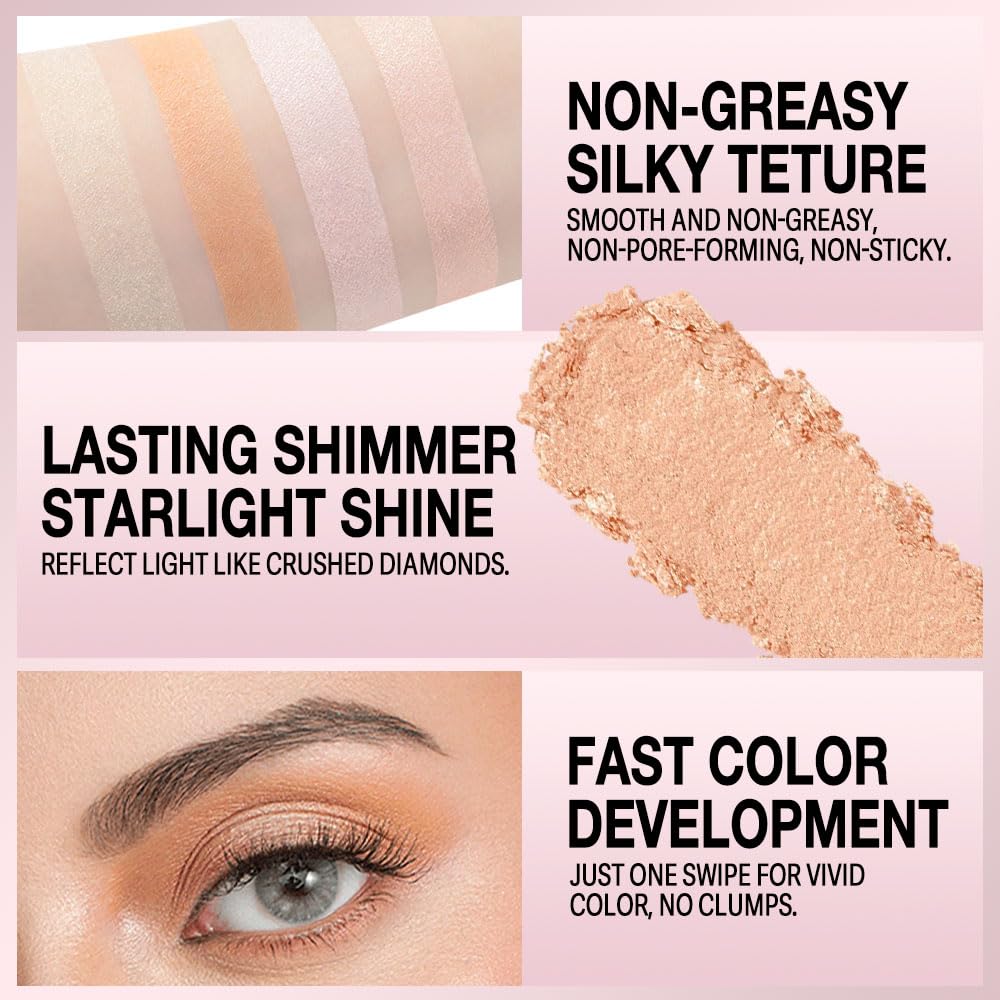 Eyeshadow Makeup Palette with Brush,Nude Gold Natural Neutral Powde Eye Shadow Palette for Older Women,Long Lasting Naturing-Looking,Lightweight,Waterproof,Eye Makeup Kit Travel Size,Vegan