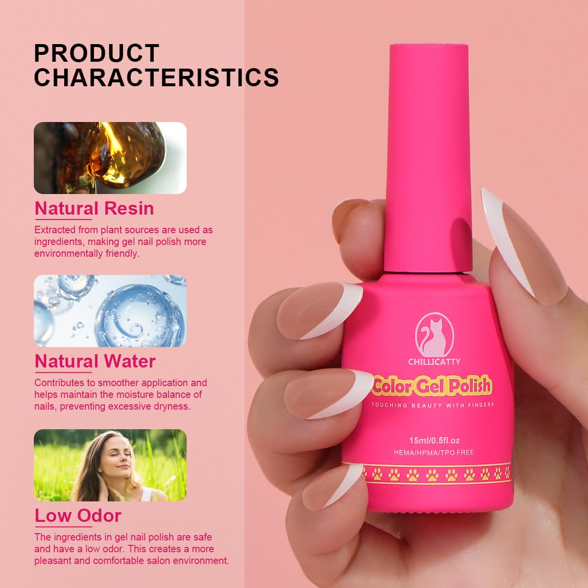 Holographic Glitter Gel Nail Polish, HEMA HPMA TPO Free, Silver Sparkle shimmer, Need UV Lamp Long Lasting Salon Perfect Gel Nail 15ML for Women (BJ-001)