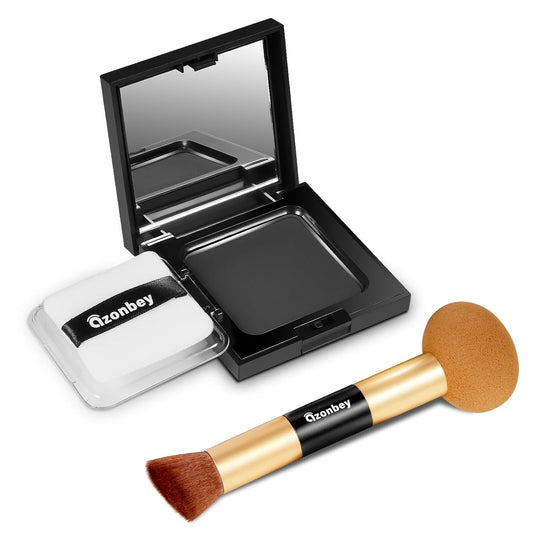 New Root Touch Up Hair Color With Makeup Brush for Gray Hair Coverage,Hair Fibers for Thinning Hair,Hairline Powder - Instantly Cover Touch Up,Black Root Touch Up, Hair Powder for Women Men (Black)