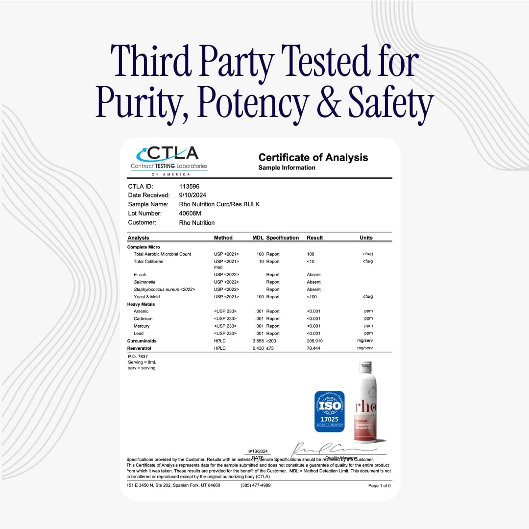 Liposomal Curcumin + Resveratrol (1 Pack) – Ultra High Absorption Liquid Curcumin Supplement – Promotes Joint Comfort, Mobility, Cellular Health and Overall Well-Being