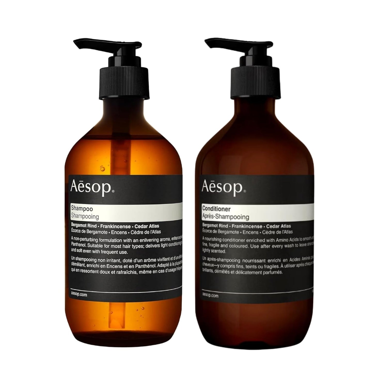 Aesop Shampoo & Conditioner Set | Hydrates, Softens, & Adds Shine | All Hair Types | 16.9 oz / 500mL