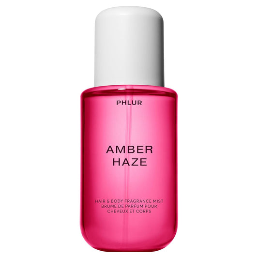 PHLUR Amber Haze Body Mist - Hair & Body Fragrance Mist - Amber, Jasmine, Saffron & Vanilla Body Spray (8 Fl Oz)
